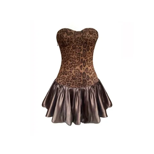 Платье без рукавов женское коричневые оттенки коллекция