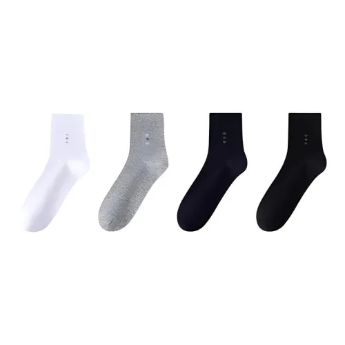 MENGNA Белый 1 Светлый Фотиния Серый 1 Темный Синий 1 Черный 1 Мужской MID Носки до икры