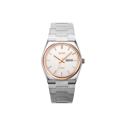 SKMEI Кварцевый механизм Часы Мужские Белый циферблат