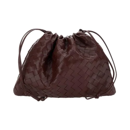 Bottega Veneta Intrecciato Телячья кожа Сумка через плечо Сумка на плечо Женская Бордовый Красный