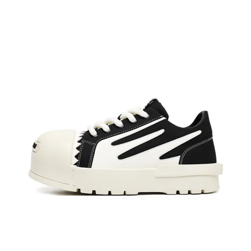 PAVEA Casual Низкий Топ Черный/Белый Унисекс