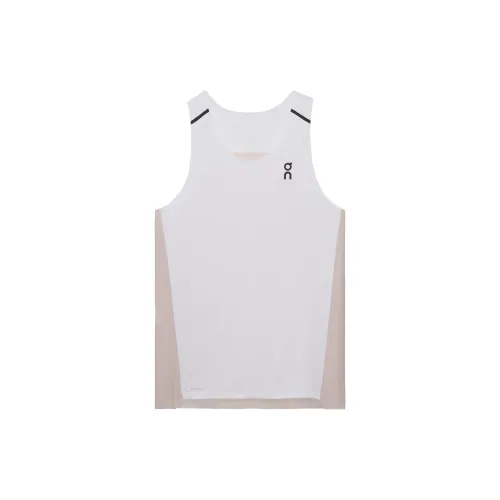 On Performance Бег Топ Мужской Белый Серебряный