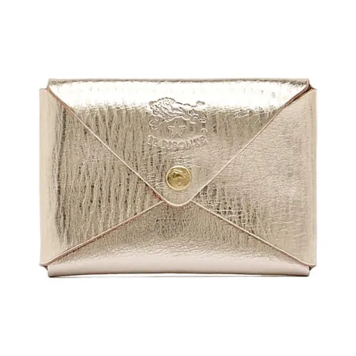 Il Bisonte Кошелек из коровьей кожи унисекс шампанское золото