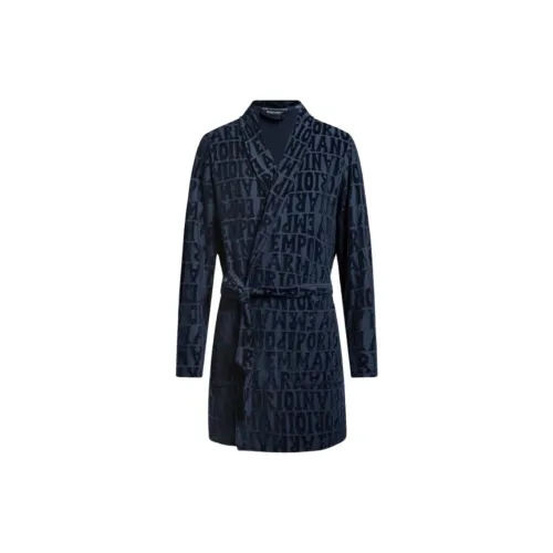 EMPORIO ARMANI FW23 Халаты Мужской Морской Синий