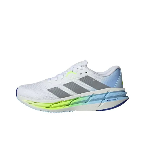 Adidas ADISTAR 3 Slip Устойчивый к истиранию Низкий Топ Повседневные Беговые кроссовки Мужские Белые