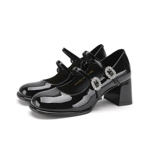 safiya Грубый каблук Туфли Мэри Джейн Женские
