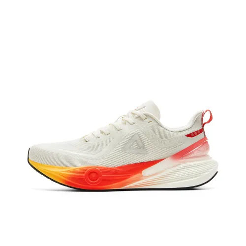 PEAK Taichi 7,0 Pro Амортизаторы Slip-resistant устойчивые к истиранию Низкий топ Тренировочные Беговые кроссовки Мужские Айвори Красный