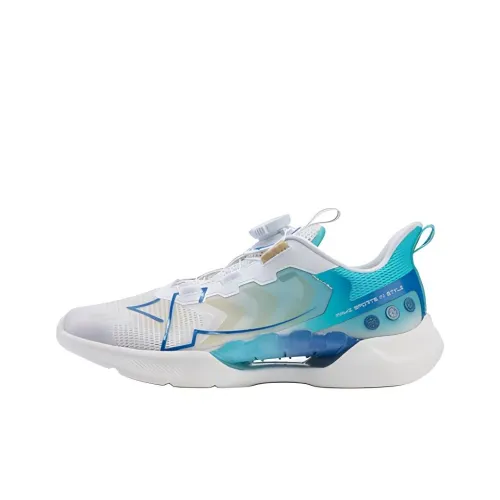 XTEP Hydrogen Wind 5,0 Pro Амортизация Износостойкий Низкий Топ Детские Беговые Кроссовки Белый Синий