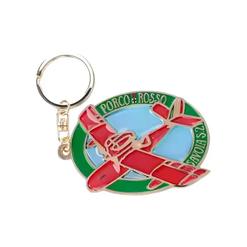 XIANGZIGONGHEGUO Разрисованный стеклянный ключница 'Красный Свинья' Studio Ghibli Аниме мерч брелоки аниме-тематика