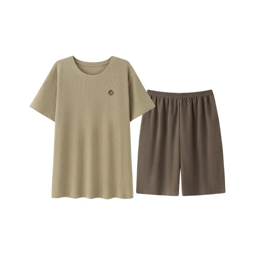 Qin Jing Пижамный комплект Мужской Зеленый