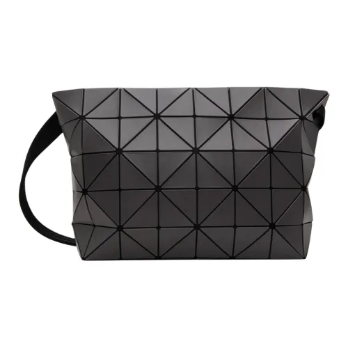 ISSEY MIYAKE BLOCKY Artificial Leather Shoulder Bag Men's Charcoal Gray