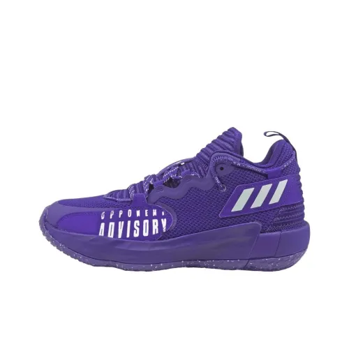 Adidas Dame 7 Slip-resistant Abrasion-resistant MID Топ Баскетбольные кроссовки Мужской Фиолетовый