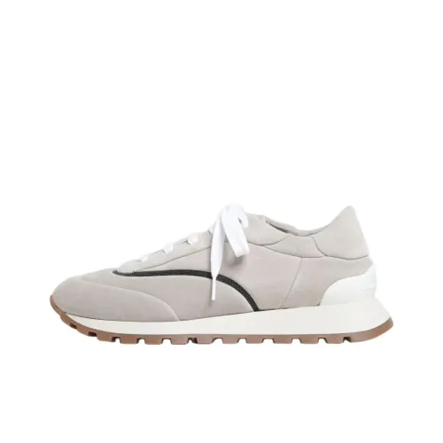 BRUNELLO CUCINELLI Низкий топ Повседневная обувь Женская Серый Белый