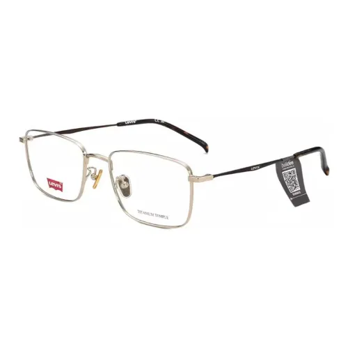 Levi's Нержавеющая сталь β-титан Прямоугольные Оправы для очков Мужские Золотые