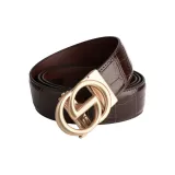 Одиночный, кнопка, коричневый, узор крокодила