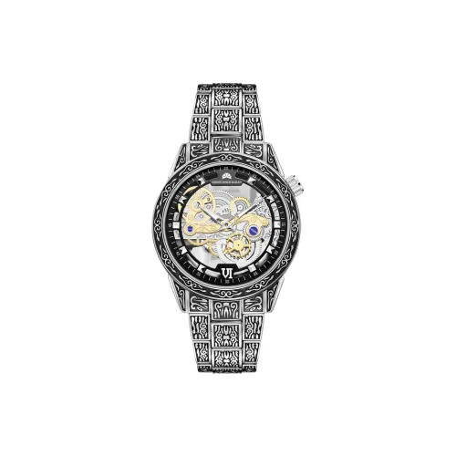 Corriberty Кварцевый механизм сплав ремешок мужские часы циферблат с открытым механизмом