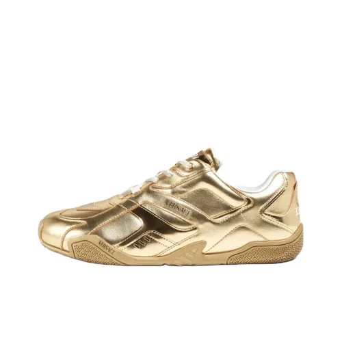 VERSACE Greca Galaxia Легкий Низкий Топ Повседневная Обувь Мужская Золотая