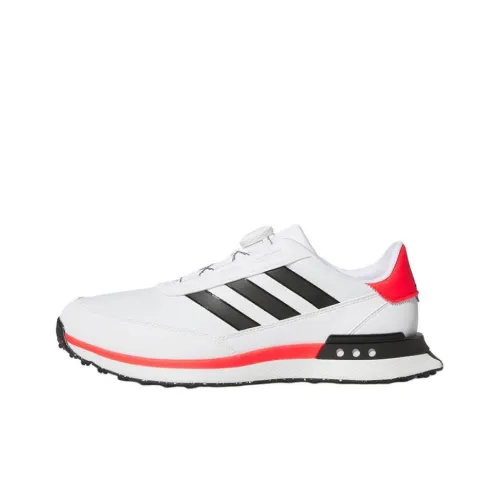 Adidas Амортизация Противоскользящий Водонепроницаемый And Дышащий Низкий Топ Обувь для гольфа Мужская Белый Черный Красный