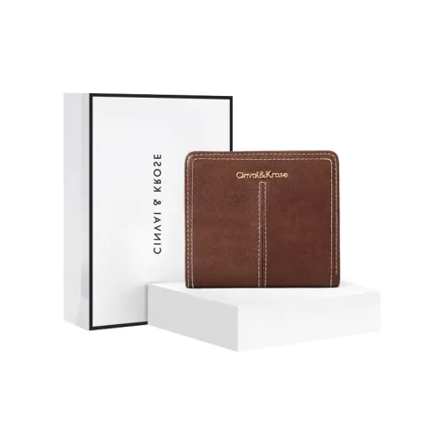 CinvaiKrose Кошелек из коровьей кожи кошелек для монет клатч сумка для удостоверения личности стандартный женский коричневый