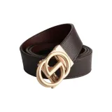 Один г Пряжка - Коричневый [Крестообразная текстура]