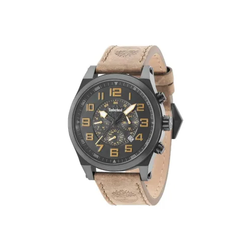 Timberland Наручные часы Кварцевый механизм Кожаный ремешок 40 мм Черный циферблат Мужские часы