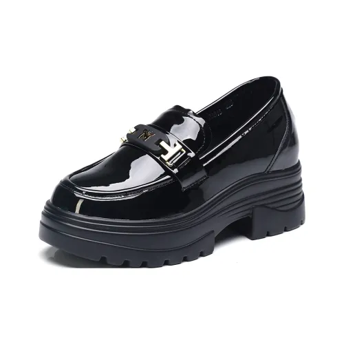 VAEL Лоферы Платформа Женские Черные