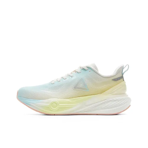 PEAK Амортизация противоскользящий устойчивый к истиранию низкий отскок кроссовки для бега женские светло-розовый синий светло-желтый