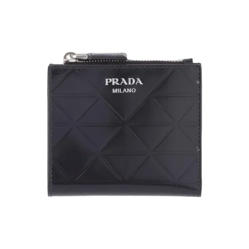PRADA Кожа Кошелек Маленький Мужской Черный