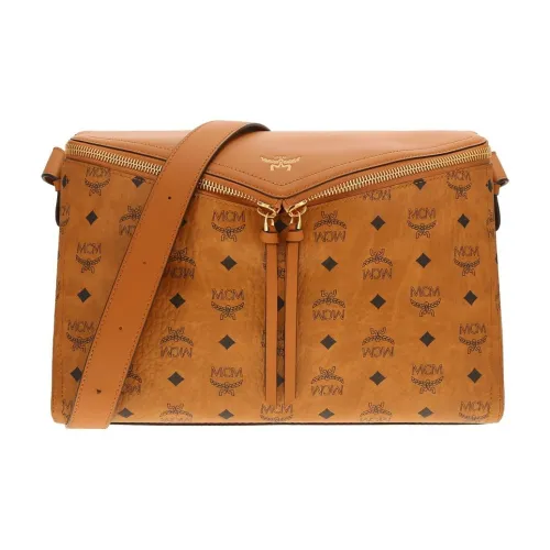MCM Spanish Телячья кожа Сумка через плечо Сумка на плечо Средняя Унисекс Коричневый