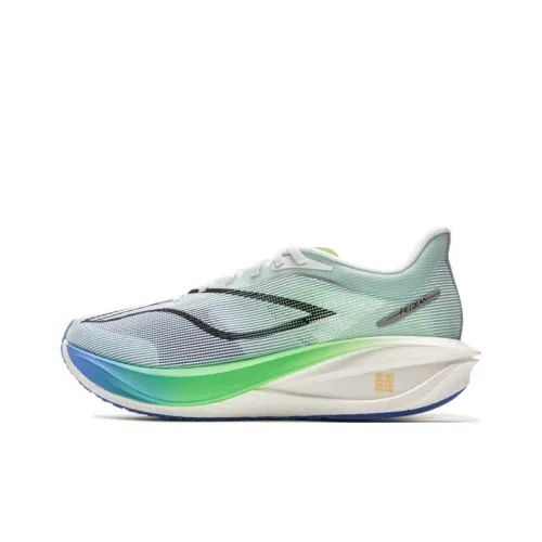 Feidian 5 Challenger Беговые кроссовки Низкий топ Серый Зеленый Мужской