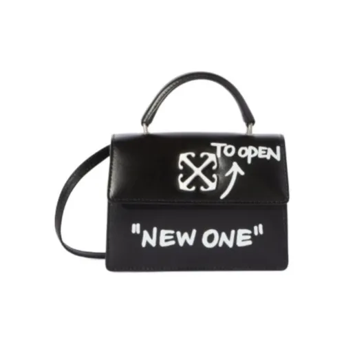 Off Белый Полиуретан Одно Плечо Сумка Женская Черная