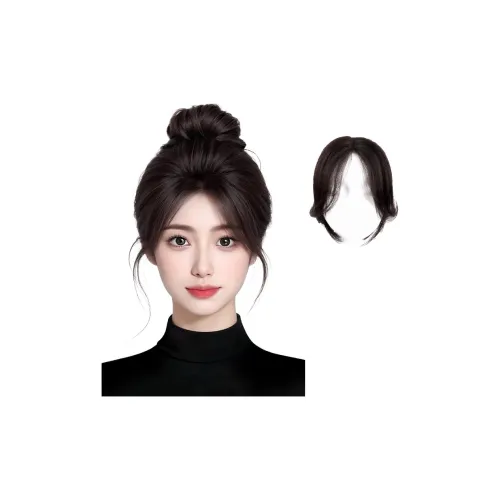 WANWANFENG Кино-классический Мохер Riemann Парики Человеческие Волосы Короткие Прямые Волосы