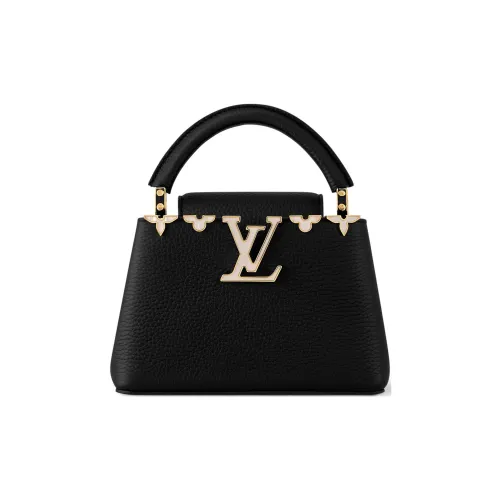 LOUIS VUITTON Capucines Taurillon Кожа Сумка через плечо Сумка Мини Женская Черная