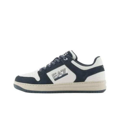 EMPORIO ARMANI EA7 Low Топ Скейтборд Кроссовки Унисекс Темно-синий Белый