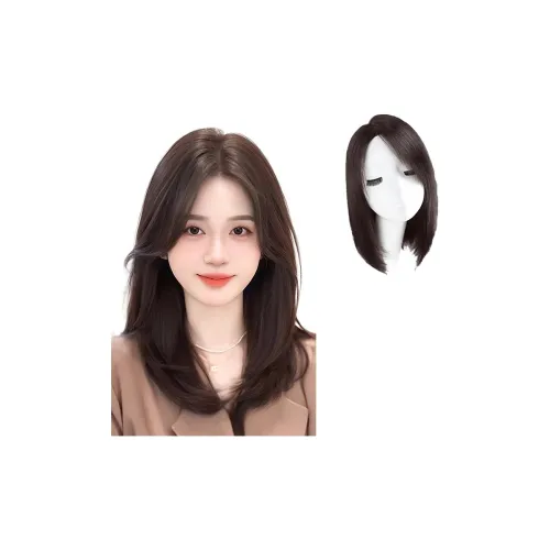 MUYAN Clavicle Волосы Заплатка Парик Смешанный Шелк Короткие Прямые Волосы