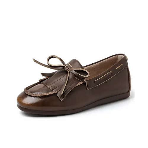 Rongcheng shoe king Женские повседневные туфли Коричневый Женские