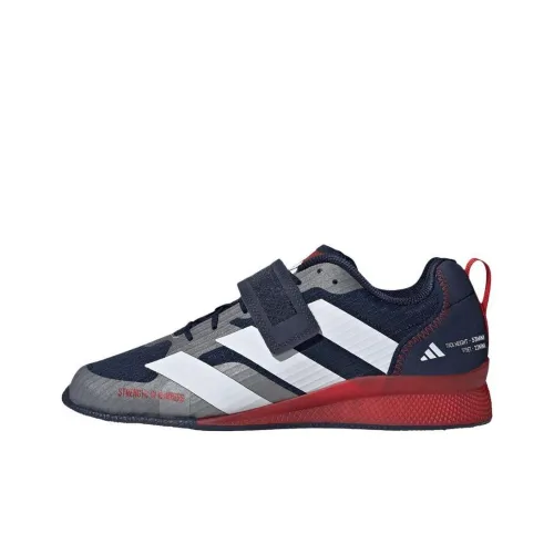 Adidas Adipower Slip Resistant Abrasion Resistant Низкий Топ Кроссовки для тренировок Мужские Серый Черный