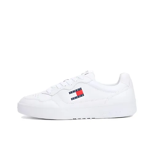 Tommy Hilfiger TRAINERS Низкий Топ Скейтборд Кроссовки Мужские Белые