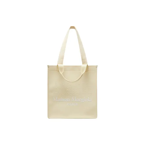 Maison Margiela Cabas Телячья кожа Тоут Сумка Сумка для покупок Сумка Женская Светло-бежевый Белый