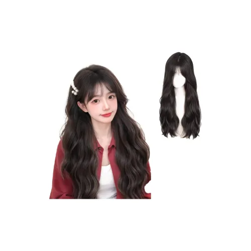 MUYAN Водная рябь Длинный Wavy Full Голова Перука Смешанный Шелк Длинный Wavy Естественный Вид Топ к Топ Трансплантация Волос