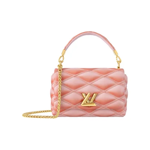 LOUIS VUITTON Go 14 Lambskin One Shoulder Bag Small Women's Red Terracotta