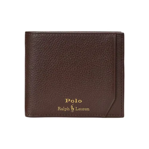 Polo Ralph Lauren Pebble Leather Wallet Men's Dark Brown