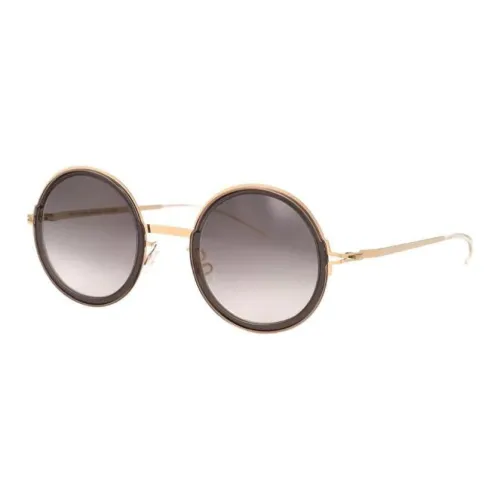 MYKITA Нержавеющая сталь Ацетат Круглые Солнцезащитные очки Мужские Золотые