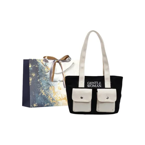 Iman's House Ткань Плечевая Сумка Стандартная Унисекс Бежевый Черный Черный Белый Белый Черный