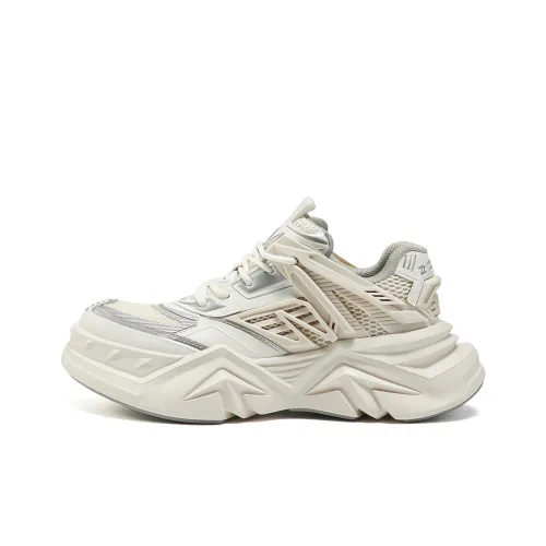 OGR Breaking Wind Коллекция To The Fore Low Топ Толстоподошвенные кроссовки Унисекс Белый серебристый