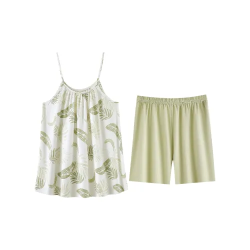 XIAFENYAN Пижамный комплект женский зеленый