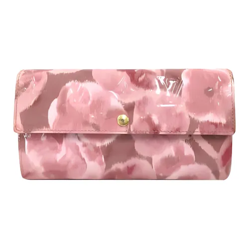 LOUIS VUITTON Лакированная кожа бархат кошелек женский розовый