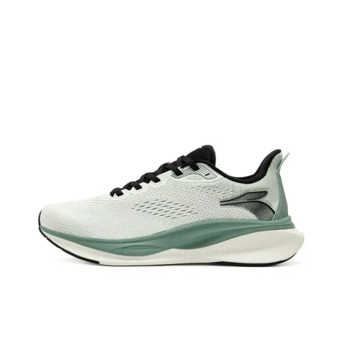 361° Противоскользящий Износостойкий Дышащий Низкий Топ Спринт Беговые кроссовки Унисекс Серый Зеленый