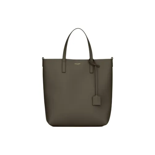 SAINT LAURENT Телячья кожа Тоут Сумка Сумка для покупок Сумка на плечо Сумка Обычная Женская Оливково-зеленая