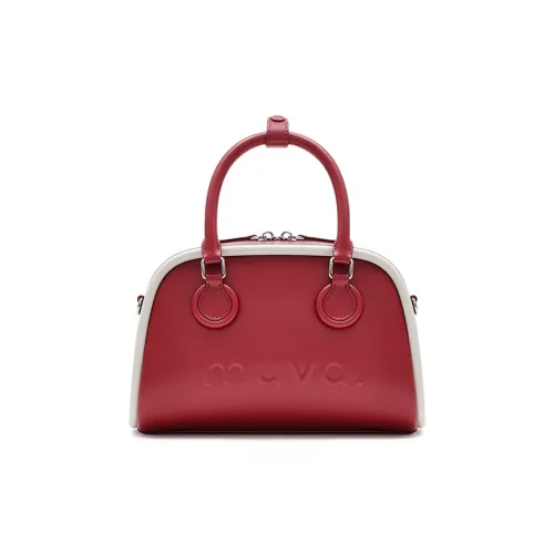 MUVA Коровья кожа Сумка через плечо Средняя Женская Винтажный красный Винтажный коричневый